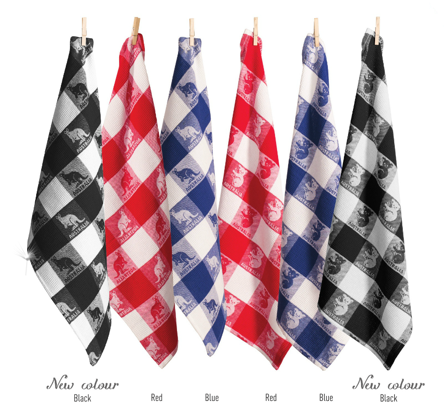 Kangaroo and Koala Cotton Tea Towels