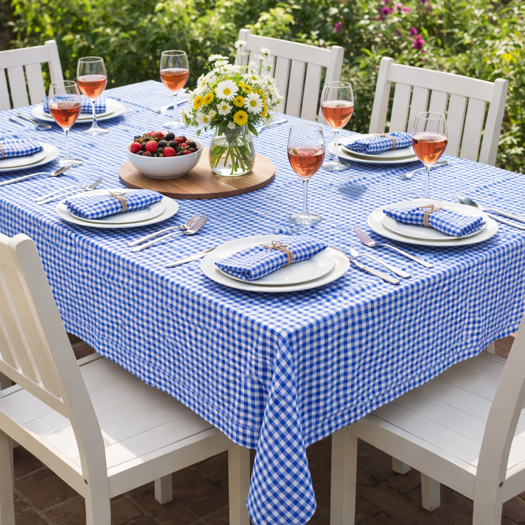 Gingham Check Blue
