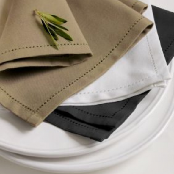 RANS Elegant Hemstitch Placemats - Set of 6 - 33 cm x 48 cm