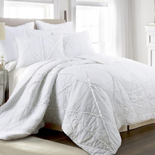 BOBBY RUFFLE COVERLET SET