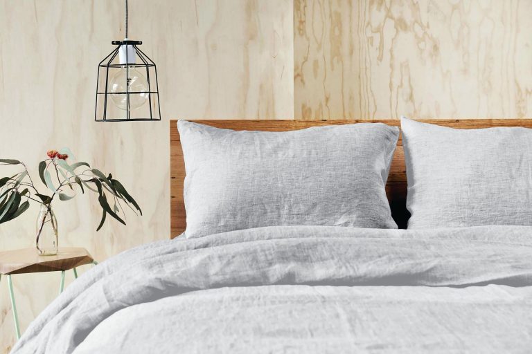 grey bed