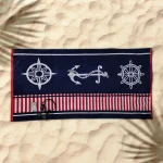 Sailor-motif beach towel